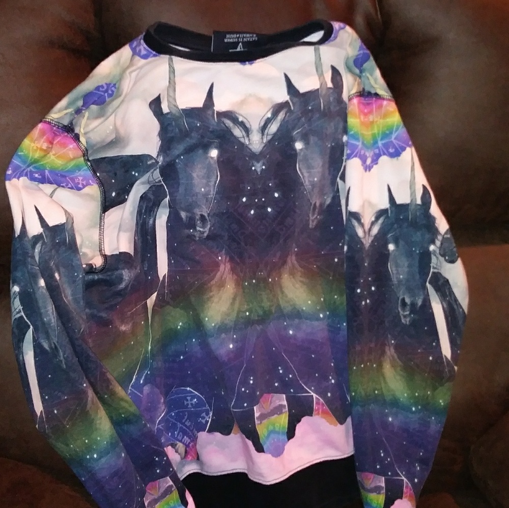 Killstar Dark Rainbow Unicorn Sweater